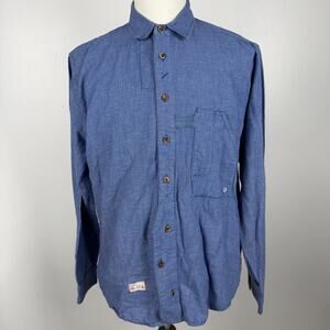 Marshall Artist Modern Tailoring Men’s XXL Blue Micro Check Button Up Shirt